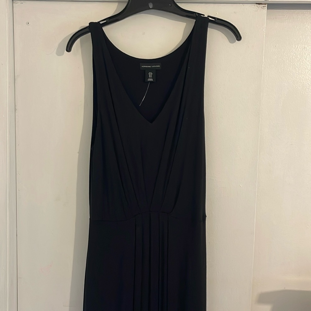 Adrienne Vittadini Maxi Dress, Sleeveless, Black, Small